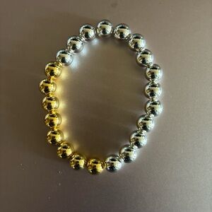 Gold and Silver Beaded Bracelet